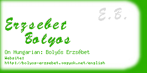erzsebet bolyos business card
